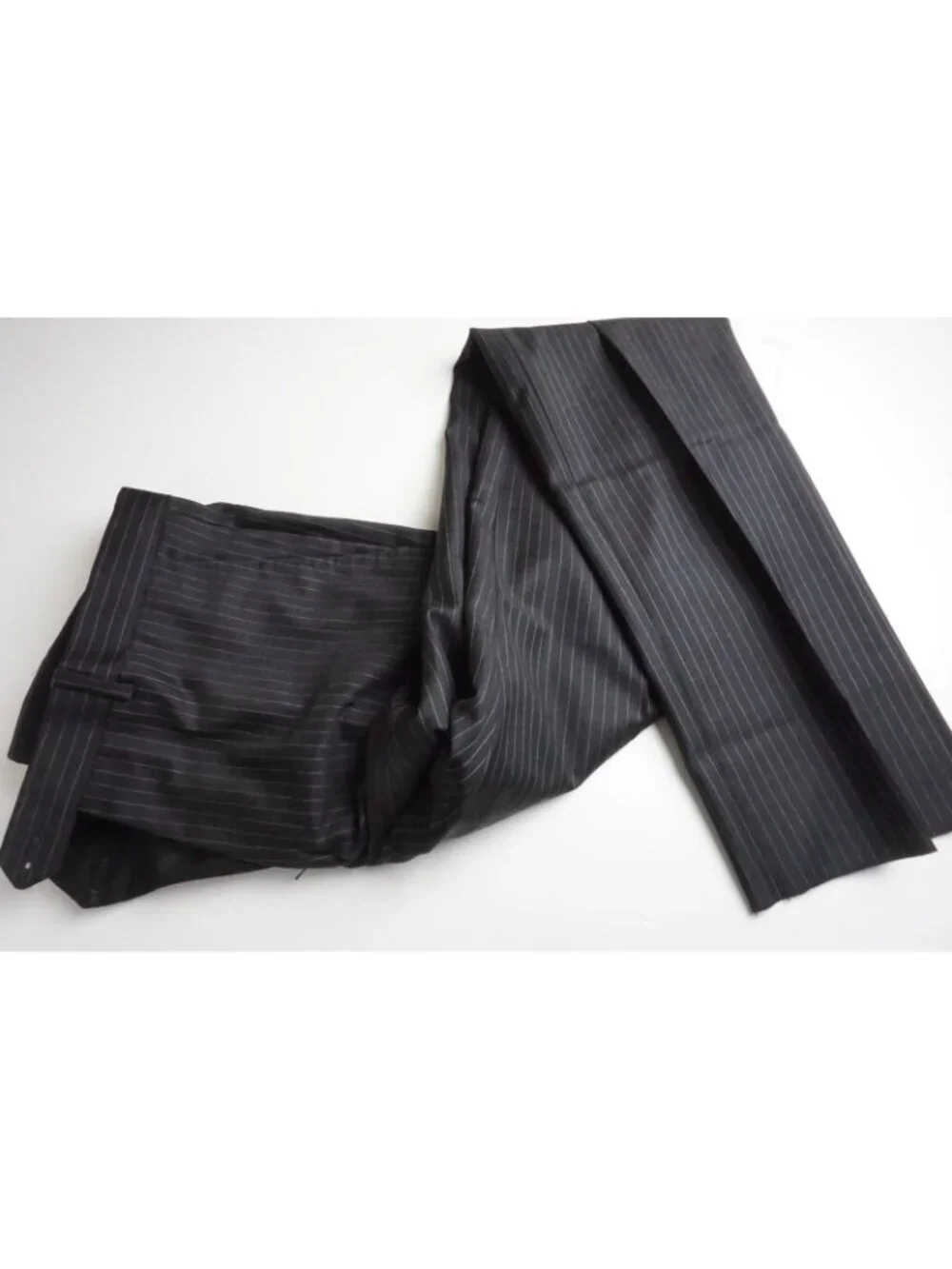 Sartoria Partenopea Charcoal Striped 2 Pc Suit Jacket Pant 50 EU NEW